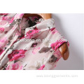 woman flower print shirt sleeveless elegant top